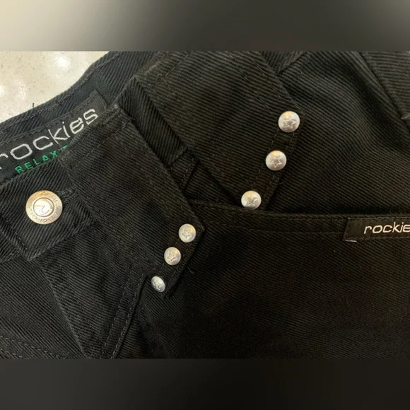 NWOT Vintage Rockies Rocky Mountain 26/3 Western Jeans Black y2k 90s long - Picture 8 of 11